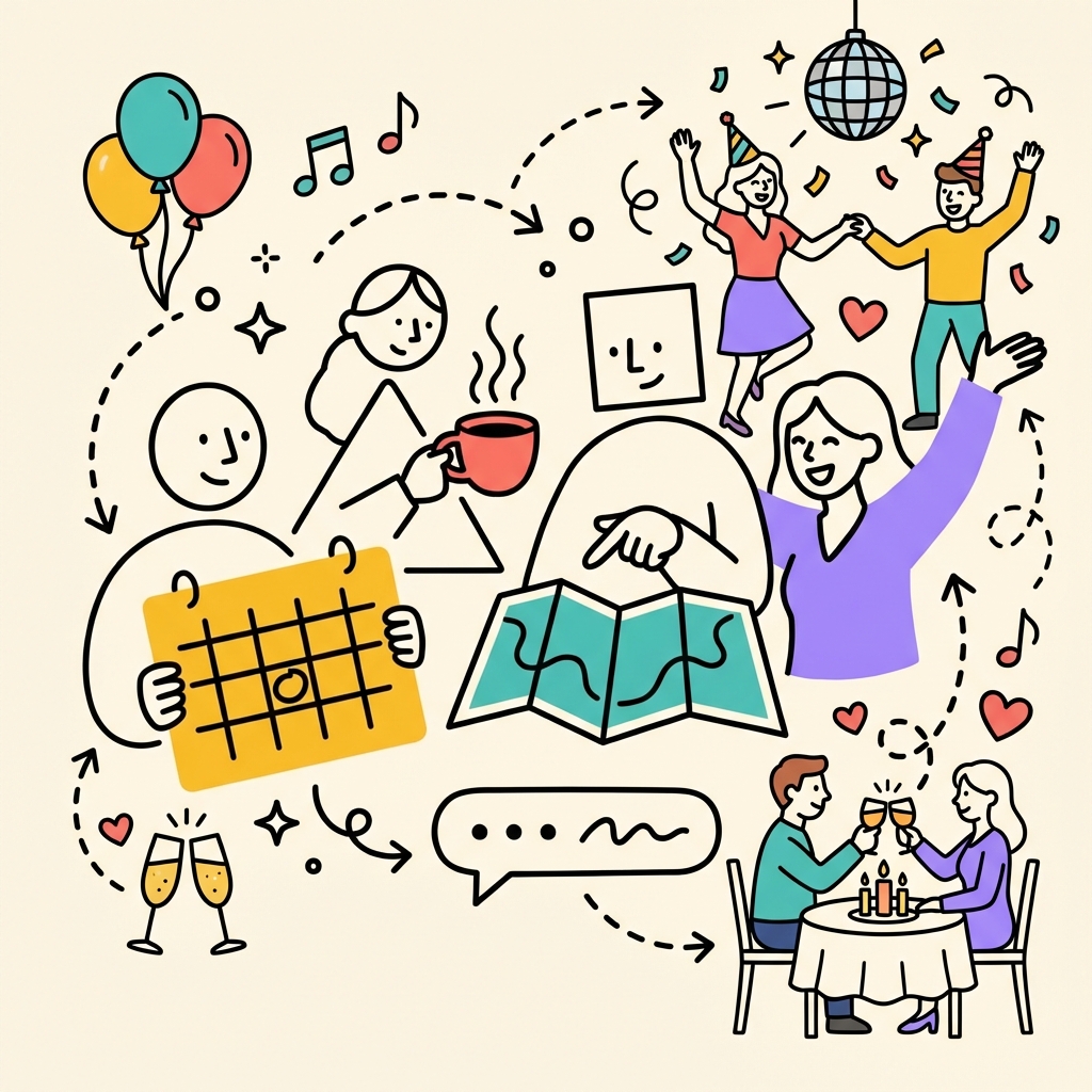 Friends planning a session together